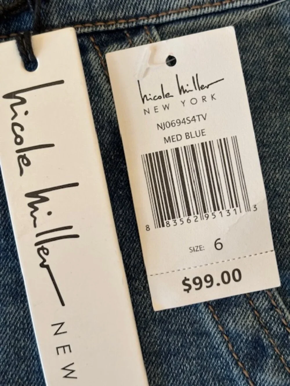NWT Nicole Miller New York Soho High Rise Bootcut Jeans Women's Size 6 - Picture 11 of 11